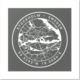 Stockholm Map Posters and Art